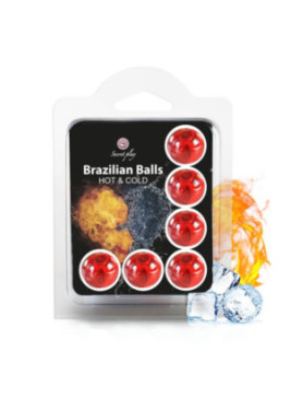 Boules de massage Brésiliennes effet chaud froid x6 - BZ6292